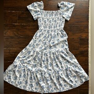 Floral Puff Sleeve Maxi Dress